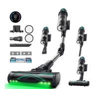 Vexilar V15Max aspirateur balai sans fil avec fonction lavage, 65 kPa de puissance d’aspiration, autonomie 60 min, tube flexible, technologie GreenEye, charge mural, anti-emmêlement, anti-peluches pou