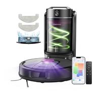 Vexilar W15 Robot aspirateur Laveur 10,000Pa avec Station sans Sac Vidage Automatique, Navigation LiDAR & Cartographie,180Min, Connecté par Remote/APP/Alexa,Idéal pour Tapis Poils d'animaux