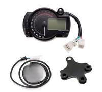 Vexilon 15000 tr/min Moto Moderne Lumière Numérique LCD Jauge Compteur De Vitesse Tachymètre Odomètre Réglable 7 Couleurs Compteur de tableau de bord pour vélo(B With bracket)