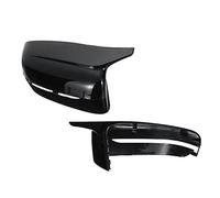 Vexilon 2 pièces couvercles de rétroviseur voiture en Fiber carbone capuchons rétroviseurs latéraux, for, série 5 G30 G31 G38 G20 Coque de rétroviseur à peindre(Glossy Black)