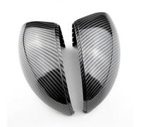 Vexilon 2pcs Car Rearview Mirror Cover, for VW, for, 2008-2015 ABS Carbon Fibre Trim Accessories Coque de rétroviseur à peindre(Carbon black)