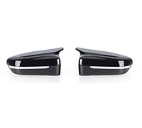 Vexilon 2Pcs Car Side Rear View Mirror Cover Replacement, for, 5 Series G11 G12 G30 G38 2017-2019 Bright Black Coque de rétroviseur à peindre(Glossy Black)