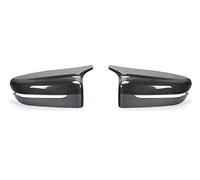Vexilon 2Pcs Car Side Rear View Mirror Cover Replacement, for, 5 Series G11 G12 G30 G38 2017-2019 Bright Black Coque de rétroviseur à peindre(Carbon Grain Black)