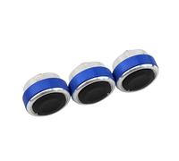Vexilon 3 pièces/ensemble Refit, for Ford, for Focus, 2 MK2, for Focus, 3 MK3, for Mondeo, bouton AC bouton de commande de chaleur de climatisation de voiture Bouton de climatisation de voiture(Blue)