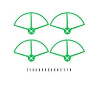 Vexilon 4 pièces 5 Pouces Garde d'hélice Drone Anti-collosion Protecteur Anneau de Couverture 4045 5045 5149 hélice QAV250 RC quadrirotor Accessoire de sécurité pour Drones(5 inch Propeller,Green)