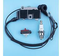 Vexilon Bobine d'allumage Bougie d'allumage Interrupteur marche/arrêt, for tronçonneuses Husqvarna, 385 390 XP 365 371 372 372XP Remplace 503962406 Kit d'interrupteurs pour tronçonneuse