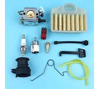 Vexilon Carburateur Filtre à air Admission Conduite d'huile de carburant, for Husqvarna, 362 365 371 372 372XP Interrupteur de bougie d'allumage Tige de starter Kit d'interrupteurs pour tronçonneuse
