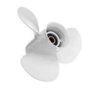 Vexilon Hélice hors-bord de bateau 11 1/2X13, for, 25-60HP 663-45974-02-98, hélice marine en aluminium blanc à 13 dents cannelées et 3 pales Hélice tripale pour bateau