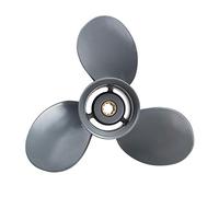 Vexilon Hélice hors-bord de bateau marin 9 1/4X10, hélice moteur 15-20HP en alliage d'aluminium 3 pales grises Hélice tripale pour bateau