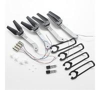 Vexilon Lames Hélice Patin d'atterrissage Engrenages Moteurs Bras pliable KF609 RC Quadcopter Teng, for MINI, Pièces de rechange for drones Kit de remplacement de bras pour drone FPV(White)