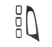 Vexilon Moulures intérieures Couvercle de bouton d'interrupteur de fenêtre de voiture Garniture d'autocollant de panneau de levage en fibre de carbone X3 X4 côté gauche Garniture de ventilation