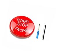 Vexilon Moulures intérieures de voiture Bouton commutation démarrage et d'arrêt du moteur Remplacer le couvercle, pour BMW 1/3, pour série 5 E87 Garniture du commutateur d'allumage(Rot)