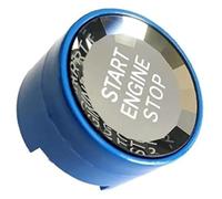 Vexilon Moulures intérieures de voiture style couvercle bouton commutation démarrage et d'arrêt du moteur, pour BMW 1 2 3 4 5 6 7, pour X1, pour X5 Garniture du commutateur d'allumage(Blue)