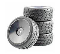 Vexilon Pneus 4P avec Roue en éponge, for HSP, for HPI, 1/10 1.10 Voiture de Tourisme sur Route Pneus de Rechange pour Voitures radiocommandées(Black Wheel)