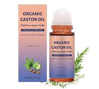 Vexivo Organic Castor Oil with Rose Quartz Roller,Soldaire Organic Castor Oil Roll on with Rose Quartz Roller,Huile De Ricin Bio Pressee a Froid,Deep Hydration,Non-greasy,Gentle and Effective,50ml (1)