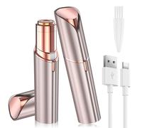 Vexloria éPilateur Facial Pour Femmes, éPilateur éLectrique Usb Pour Femmes Avec LumièRe Led, Rasoir Facial Sans Douleur, Tondeuse Pour Femmes Pour Le Corps, Les LèVres Et Le Menton, Or Rose