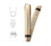 Vexloria Rasoir Electrique Feminin, Tondeuse Électrique 2 En 1, Étanchéité IPX7, Rechargeable Tondeuse Bikini Femme pour Le Visage, Le Haut, Les Lèvres, Le Menton, Les Aisselles, Les Jambes, Or