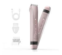 Vexloria Rasoir Electrique Feminin, Tondeuse Électrique 2 En 1, Étanchéité IPX7, Rechargeable Tondeuse Bikini Femme pour Le Visage, Le Haut, Les Lèvres, Le Menton, Les Aisselles, Les Jambes, Rose