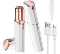 Vexloria Rasoir Visage Femme, USB Rechargeable, Epilateur Visage Femme, Doux et Indolore Rasoir Femme Electrique, Flawless Epilateur Visage pour Joues, Menton, Bras (Élégant, Blanc)