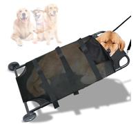 Vexorium Brancard pour Chien Grand gabarit 250lbs 122x66cm avec roulettes silencieuses civière vétérinaire d'urgence Transport Animaux blessés