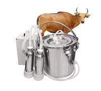 Vexorium Machine de Traite à Pulsation Rechargeable, Trayeuse Électrique Portable pour Chèvres et Vaches, Pompe à Traire Automatique Batterie, Équipement de Traite pour Petite Ferme,Cattle,10L