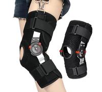 Vexorium Orthèse de Genou Articulée, Attelle de Genou Post-Opératoire Réglable, Immobilisateur de Jambe pour Déchirure du Ménisque, Arthrite, LCA, LCP, Arthrose, Rééducation Orthopédique,S