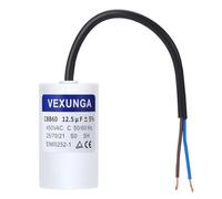 VEXUNGA CBB60 AC Condensateur 12,5uF 450V Condensateurs de Démarrage Moteur Volet Roulant 12,5 MFD 450VAC SH 40x70MM 50/60Hz Avec Fil pour Pompe Piscine