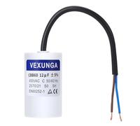 VEXUNGA CBB60 AC Condensateur 12uF 450V Condensateurs de Démarrage Moteur Volet Roulant 12MFD 450VAC SH 40x65MM 50/60Hz Avec Fil pour Pompe Piscine