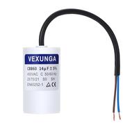 VEXUNGA CBB60 AC Condensateur 14uF 450V Condensateurs de Démarrage Moteur Volet Roulant 14MFD 450VAC SH 40x70MM 50/60Hz Avec Fil pour Pompe Piscine