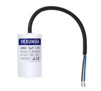 VEXUNGA CBB60 AC Condensateur 5uF 450V Condensateurs de Démarrage Moteur Volet Roulant 5MFD 450VAC SH 35x68MM 50/60Hz Avec Fil pour Pompe Piscine