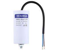 VEXUNGA CBB60 Condensateur de Démarrage 40uF 450V 50x106MM Condensateurs de Moteur 40 MFD 450VAC Câble M8 40µF 50/60Hz pour Pompe Piscine Machine à Laver