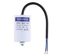 VEXUNGA CBB60 Condensateur Demarrage Moteur 20uF 450V 45x70MM Condensateurs de Démarrage 20 MFD 450 Volt Câble M8 20 µF 50/60Hz pour Pompe Piscine