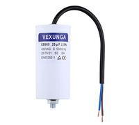 VEXUNGA CBB60 Condensateur Demarrage Moteur 25uF 450V 45x95MM Condensateurs de Démarrage 25 MFD 450 Volt Câble M8 25 µF 50/60Hz pour Pompe Piscine