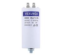 VEXUNGA Condensateur Demarrage Moteur 30uF 450V CBB60 Condensateurs de Démarrage 30 MFD 450 Volt 45x95MM Connecteur M8 30 µF 50/60Hz pour Pompe Piscine