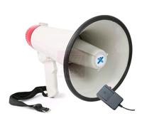Vonyx Mégaphone MEG040 40 W - Portée jusqu’à 1 km, micro main, enregistrement, sirène, bandoulière
