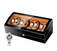 VEXYTRRON Boîte de Remontoir pour 8 Montres Automatiques, 17 Compartiments au Total, Écrin Verrouillable, Moteur Silencieux, Support Montre pour Collectionneur Pro