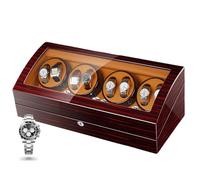 VEXYTRRON Boîte de Remontoir pour 8 Montres Automatiques, 17 Compartiments au Total, Écrin Verrouillable, Moteur Silencieux, Support Montre pour Collectionneur Pro