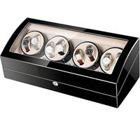VEXYTRRON Remontoir 8+9 pour Montres de Luxe, Moteur Japonais avec Auto-Stop, Conception Verrouillable, Protection Antimagnétique, Grande Vitrine en Bois Ebène et Vernis Piano