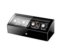 VEXYTRRON Remontoir 8+9 pour Montres de Luxe, Moteur Japonais avec Auto-Stop, Conception Verrouillable, Protection Antimagnétique, Grande Vitrine en Bois Ebène et Vernis Piano