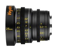 Veydra V1-25T22M43I Mini Prime 25mm T2.2 Imperial Cinéma Objectif avec Mise au Point Manuelle Noir