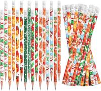 VEYLIN Crayons de Noël pour Enfants - Lot de 32 avec Gommes, Cadeaux de Vacances et Prix de Classe
