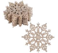 VEYLIN Lot de 12 décorations de sapin de Noël à paillettes en forme de flocon de neige