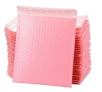 VEYLIN Lot de 16 enveloppes à bulles en polyéthylène, 15 x 20 cm, enveloppes doublées de bulles pour expédition (rose)