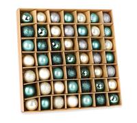 VEYLIN Lot de 49 mini boules de Noël incassables pour petit sapin de Noël (doré et vert) 3 cm