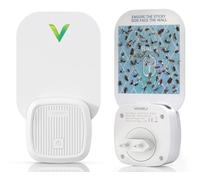 VEYOFLY Piège à Mouche, Piege Moustique, Attrape Mouche, Piege Moustique Interieur, Maison Plus Sûre, Moucherons, Mites, Lumière Anti-Insectes à Brancher (1 Appareils + 3 Cartes de Colle)