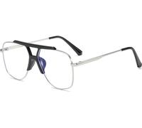 VeyRey lunettes anti-lumière bleue Asa carrées argentées