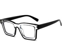 VeyRey Lunettes Magicfur carrées noires universelles à blocage de lumière bleu pour femmes