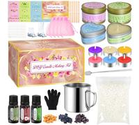 Vezerd kit bougie a faire soi meme adulte, Kit de fabrication de bougies à faire soi-même, kit de fabrication de bougies parfumées, cadeaux pour adultes et enfants