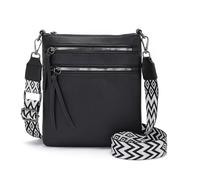 Vezluax 22x25cm petite sac bandoulière femme cuir slim sac à main pochette téléphone portable sacs bandouliere femme élégant voyage besace cadeau noir