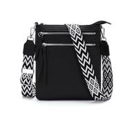 Vezluax 22x25cm petite sac bandoulière femme cuir slim sac à main pochette téléphone portable sacs bandouliere femme élégant voyage besace cadeau noir